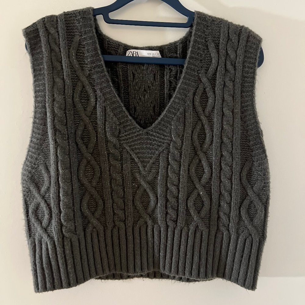 Zara Gray Sweater Vest